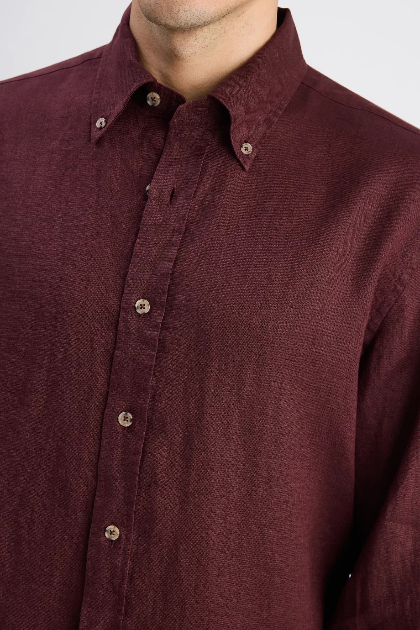 Ds Damat Comfort Bordo Düz Gömlek görsel 2