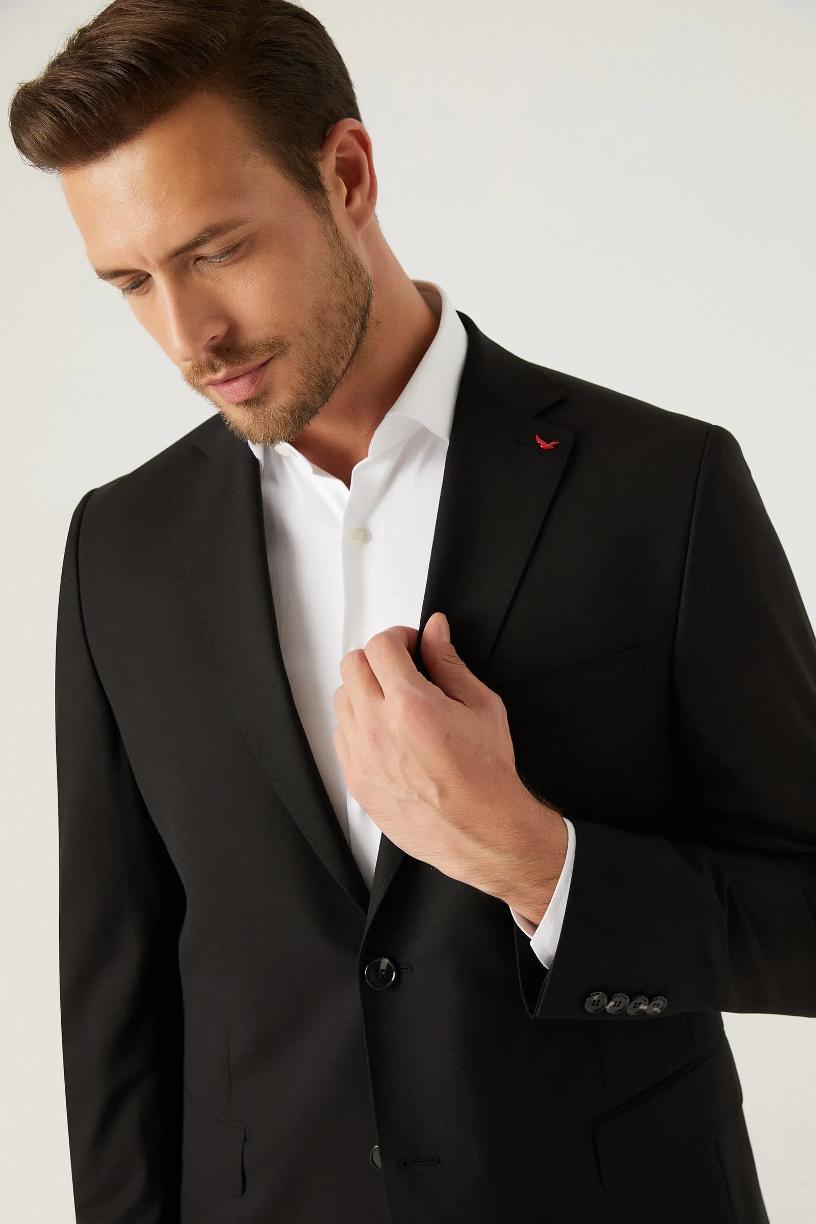 Ds Damat Comfort Fit Siyah Düz Takim Elbise görsel 6