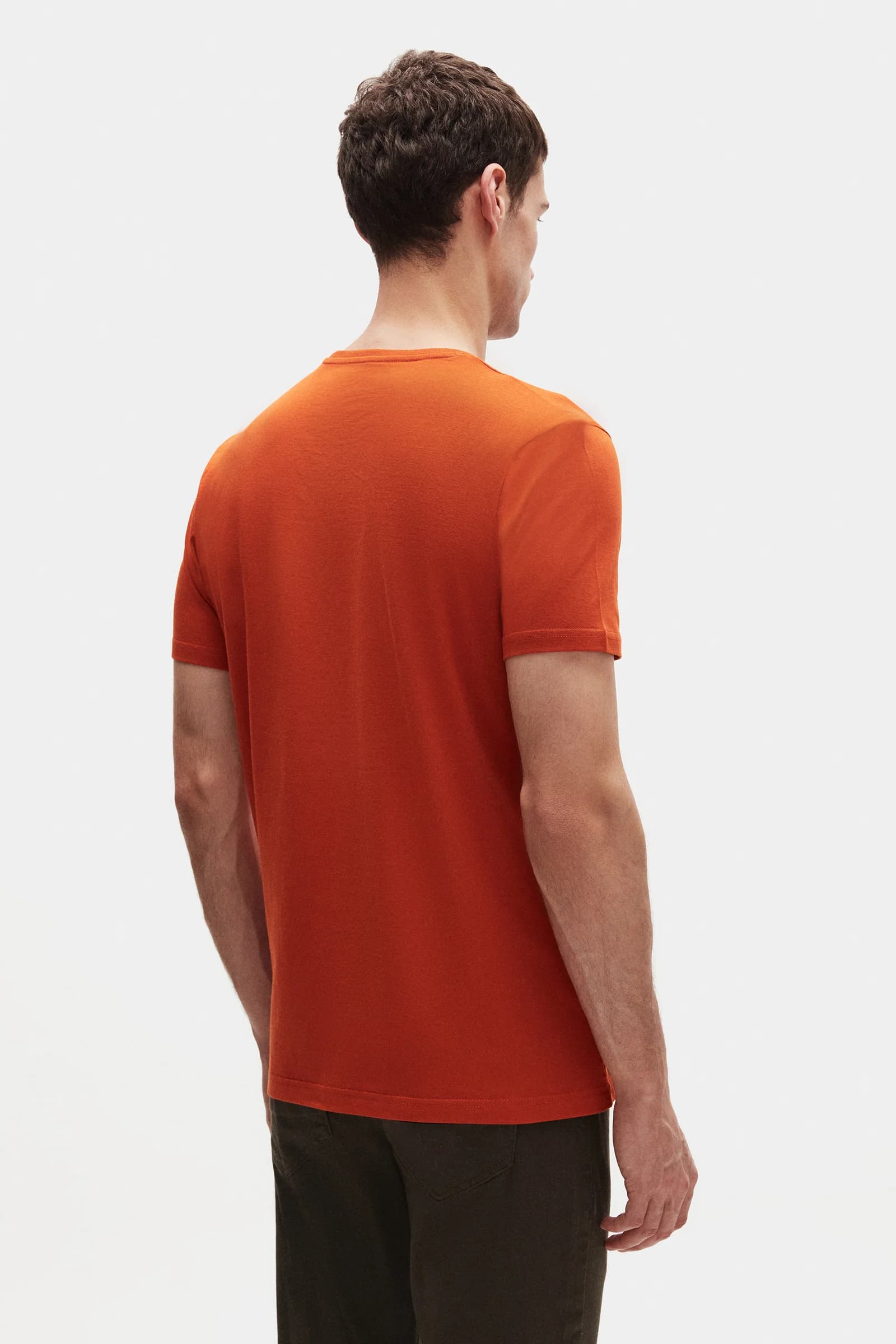 Ds Damat Regular Fit Kiremit Düz T-shirt görsel 3