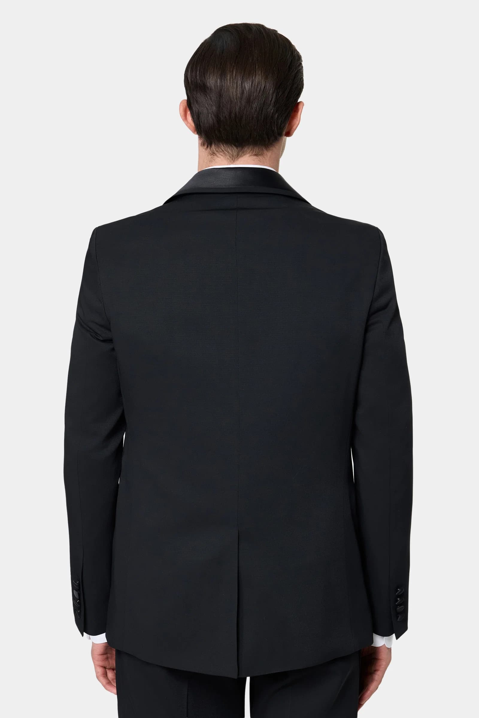 Twn Slim Fit Siyah Düz Smokin Yelekli Takim Elbise görsel 3