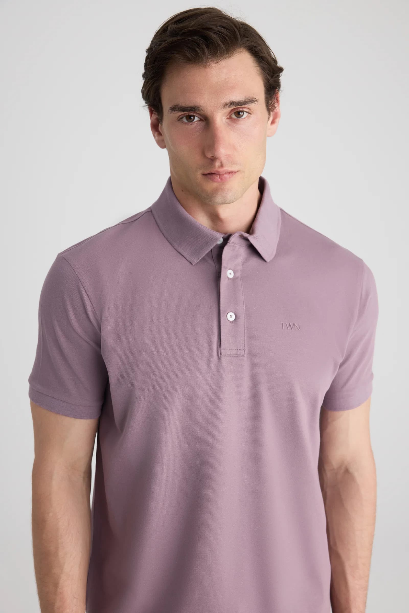 Ds Damat Regular Fit Lila Düz T-shirt görsel 4