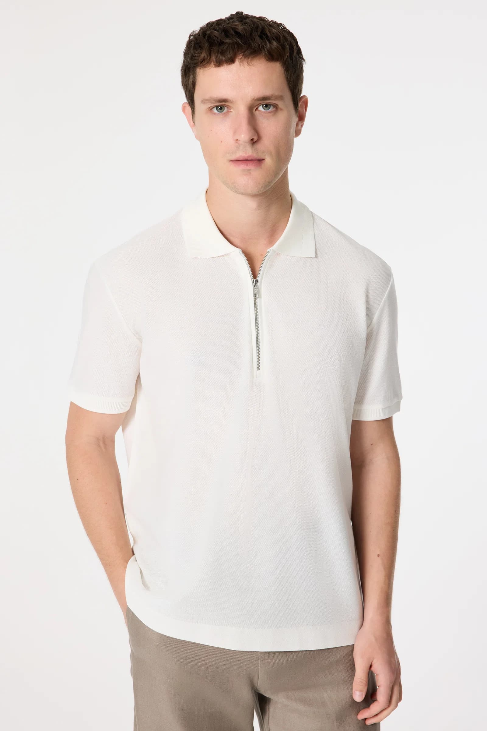 Damat Regular Fit Ekru T-shirt görsel 4