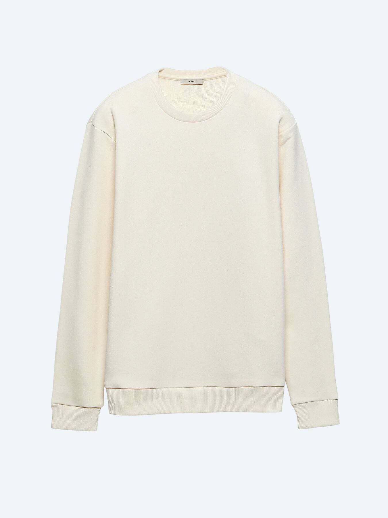 Ekru Bisiklet Yaka Sweatshırt görsel 7